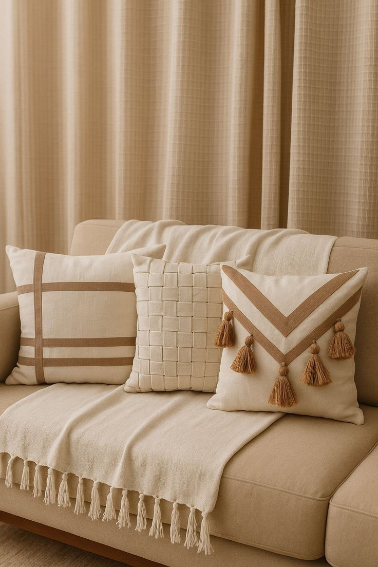 Elegant living room curtains by NS Furnishing in Chennai